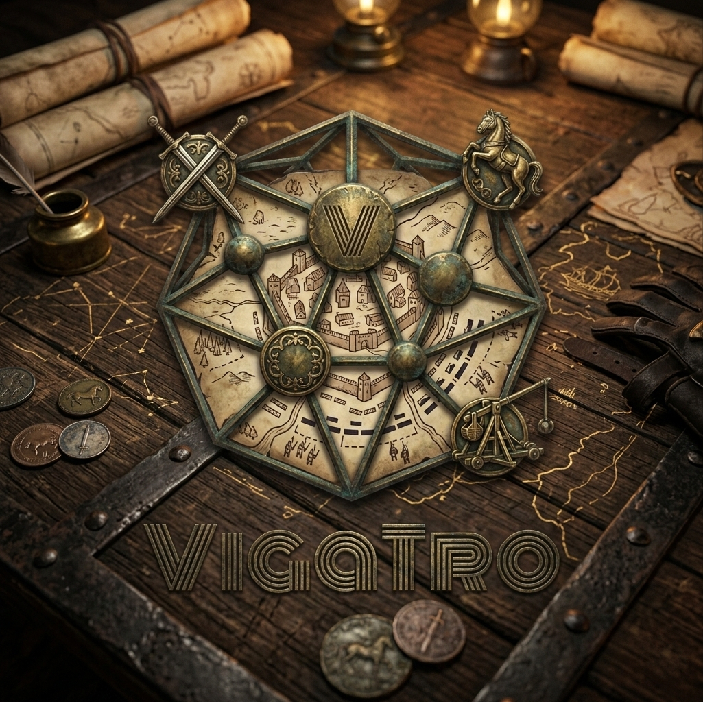 Desktop composition representing VigaTro game systems
